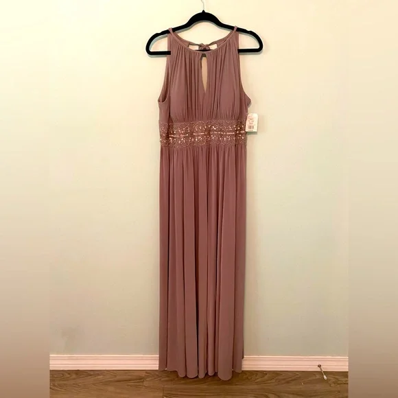 formal r&m richards dresses Petite Long Black Formal Dress: R&M Richards 3253P Black/Nude / 4P